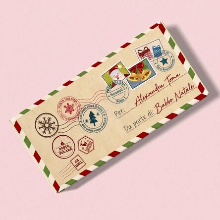Cioccolato personalizzato con una scritta - Da Babbo Natale