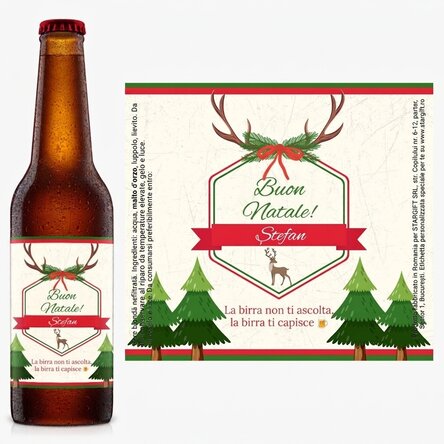 Birra personalizzata con scritta in stile retrò - La birra ti capisce