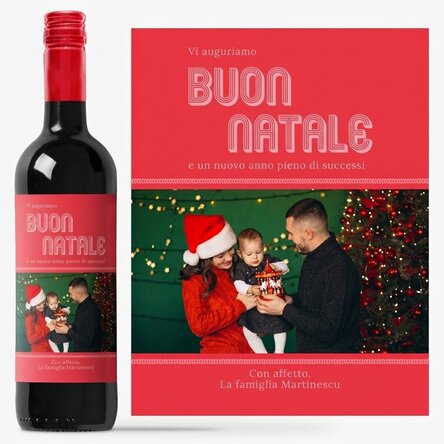 Vino personalizzato con foto e messaggio - Momenti in famiglia