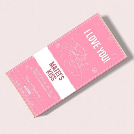Cioccolato personalizzato con messaggio - Il bacio di Cupido