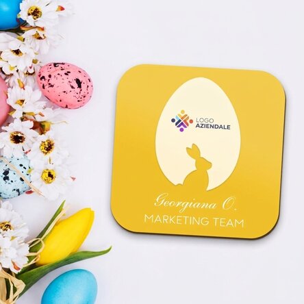Sottobicchiere personalizzato con logo e nome - Pasqua