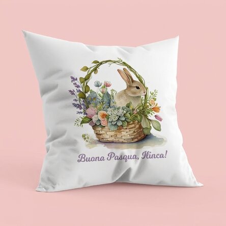 Cuscino personalizzato con scritta - Buona Pasqua