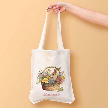 Borsa personalizzata con nome - Coniglietto