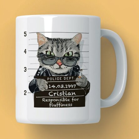 Personalised mug with text - Pufosenie