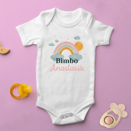 Body per bambini personalizzato con nome - Arcobaleno