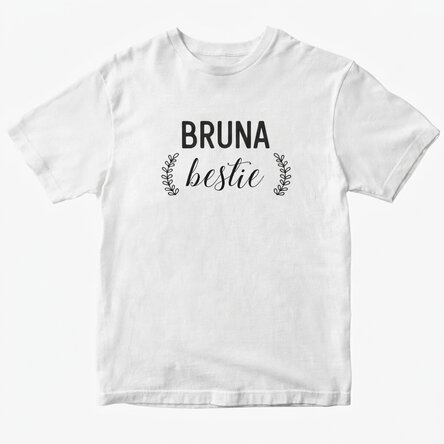 Maglietta in cotone personalizzata con scritta - Besties