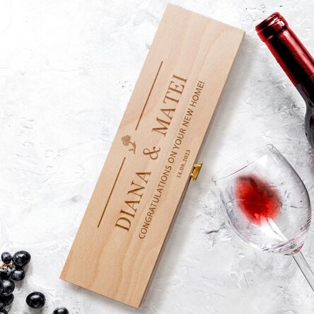 Scatola di vino personalizzata - Sposini