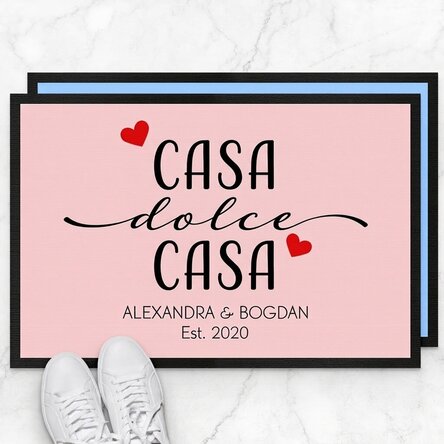 Tappetino d'ingresso personalizzato con scritta - Home sweet home