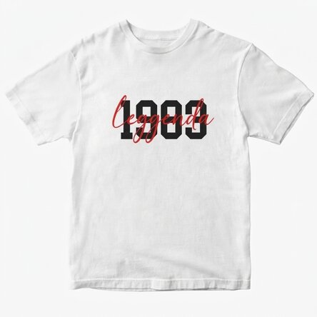 Maglietta in cotone personalizzata con scritta - Legend