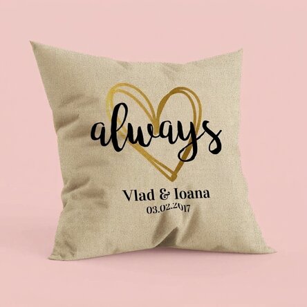 Cuscino personalizzato per coppie - always - In