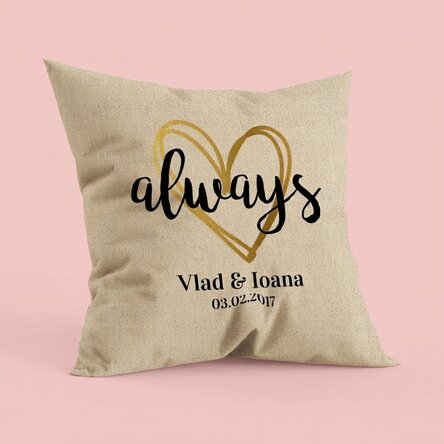 Cuscino personalizzato per coppie - always - In