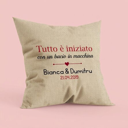 Cuscino personalizzato con scritta - Where it all began - In