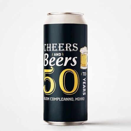 Birra in lattina personalizzata con scritta - Cheers