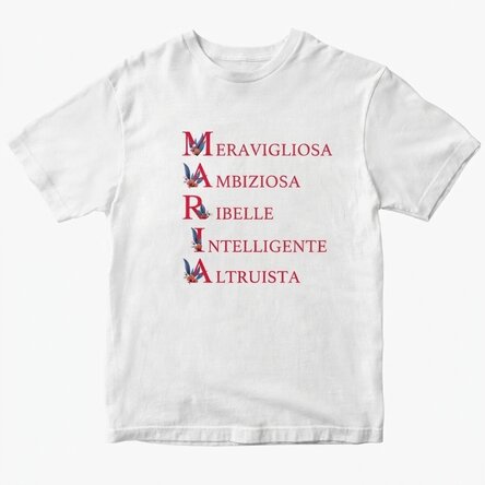 Maglietta in cotone personalizzata con scritta - Maria