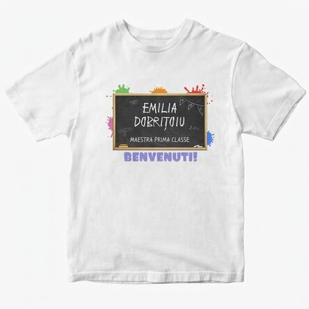 Maglietta in cotone personalizzata con scritta - Maestra