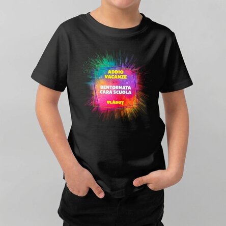 Maglietta in cotone per bambini personalizzata con scritta - Splash