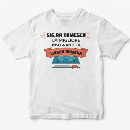 Maglietta in cotone personalizzata con scritta - Best teacher