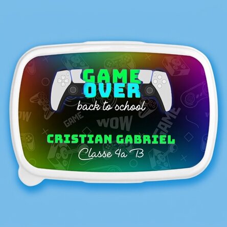 Contenitore per il pranzo, contenitore personalizzato con scritta - Game Over