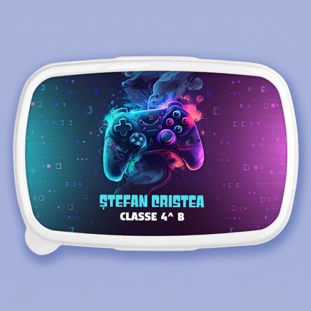 Contenitore per il pranzo, contenitore personalizzato con scritta - Gamer