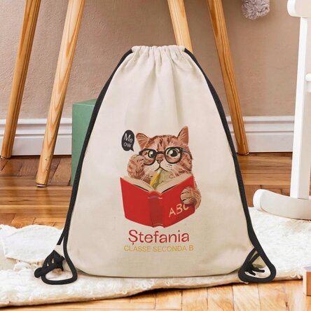 Zaino personalizzato con nome - Meow