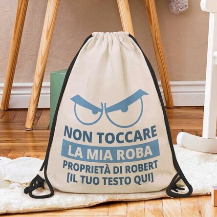 Zaino personalizzato con nome - Don't touch my stuff