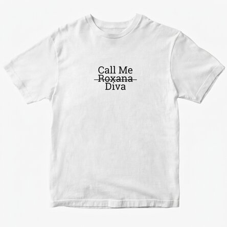 Maglietta in cotone personalizzata con scritta - Call me