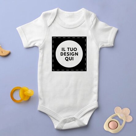 Body per bambini personalizzato con la tua grafica a quadrati