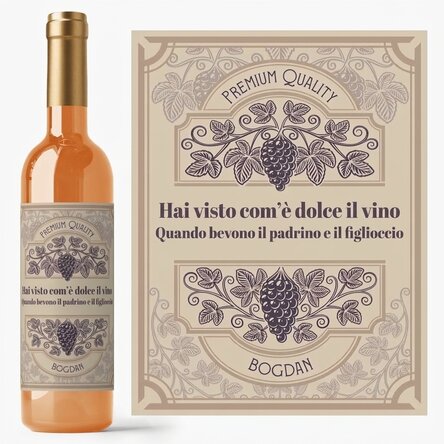 Vino personalizzato con scritta - Vite