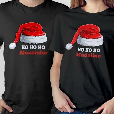 Maglietta in cotone personalizzata con scritta - Natale