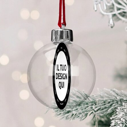 Globo trasparente personalizzato su entrambi i lati con la tua grafica