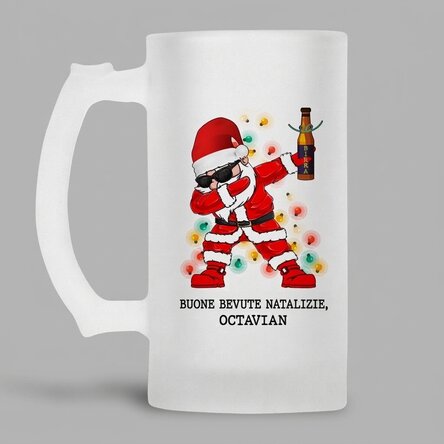Boccale da birra personalizzato con scritta - Merry Drinks - Mas