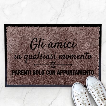 Tappetino d'ingresso personalizzato per interni - Gli amici sono sempre i benvenuti