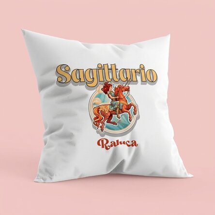 Cuscino personalizzato con nome e segno zodiacale - Sagittario