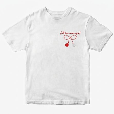 Maglietta in cotone personalizzata con una scritta