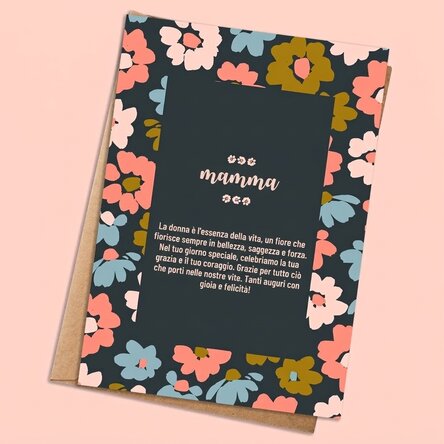 Biglietto personalizzato con testo - Cute flowers