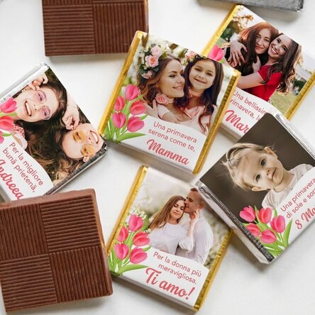 Mini cioccolatino personalizzato con foto e messaggio - Lalele