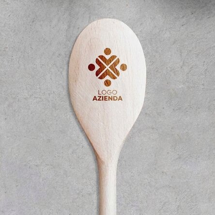 Cucchiaio di legno personalizzato con logo
