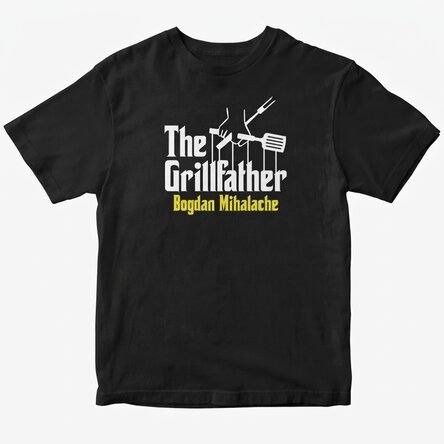 Maglietta in cotone personalizzata con scritta - The grillfather