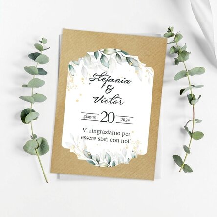 Testimonianza personalizzata con messaggio - Matrimonio