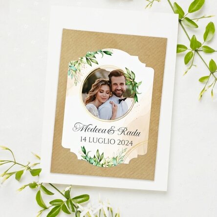 Biglietto personalizzato con foto e testo - Grazie!