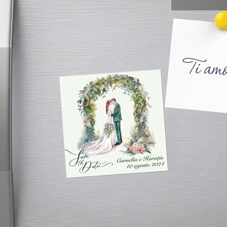 Magnete personalizzato 10x10 con testo - Save the date