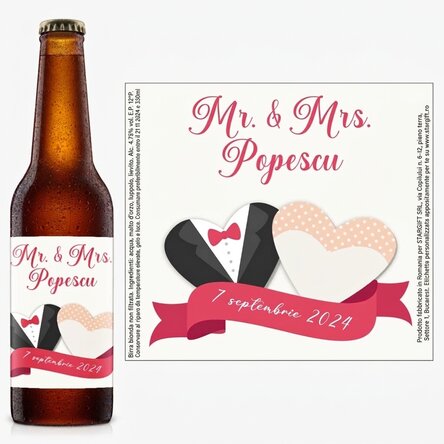 Birra personalizzata con messaggio - Matrimonio