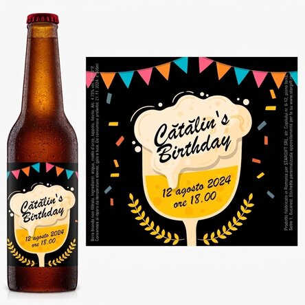 Birra personalizzata con messaggio - Invito