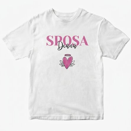 Maglietta in cotone personalizzata con scritta - Matrimonio