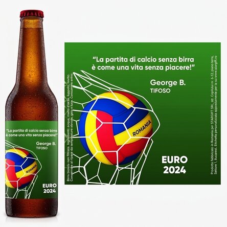 Birra personalizzata con messaggio - Calcio