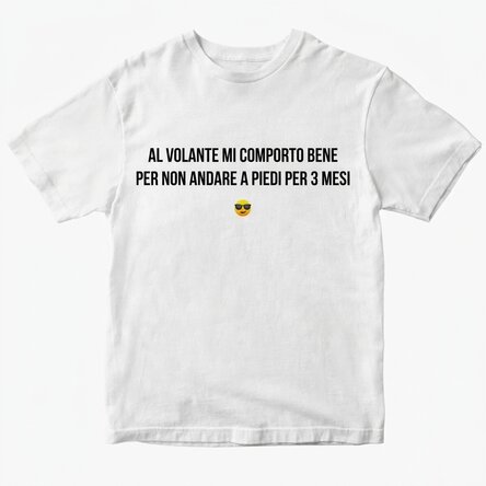 Maglietta in cotone personalizzata con una frase