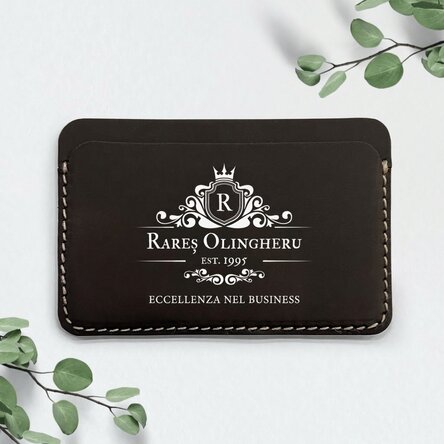 Portafoglio in pelle personalizzato a colori con scritta - Excellence