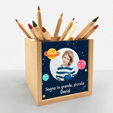 Portamatite personalizzato con foto e testo - Cosmos