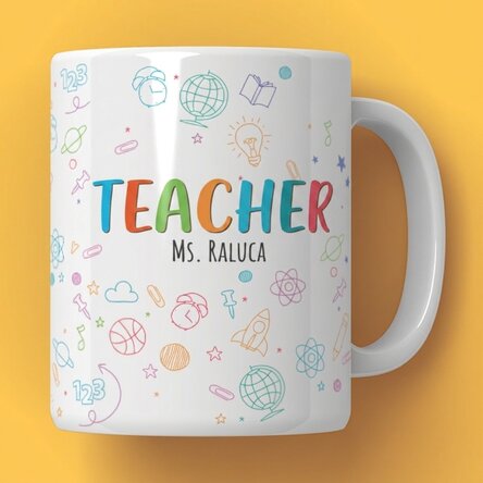 Personalised mug with text - Teacher's Mug