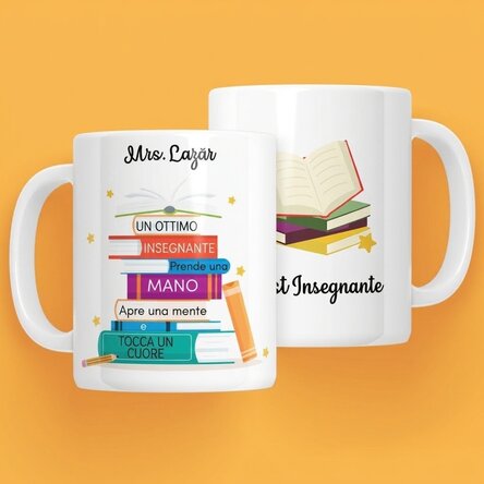 Tazza personalizzata con messaggio - Books